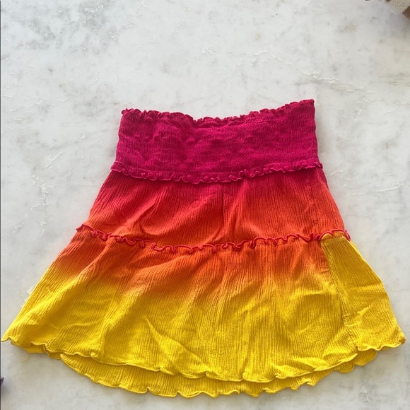 Flowers by Zoe Other - Fbz Girls Ombre Pink to Yellow Tiered Skirt | size small | flowers by Zoe